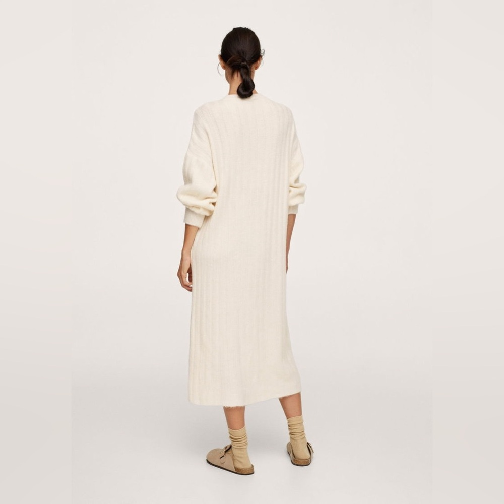 Mango CANALI- - Knitted Dress - Ecru Offwhite